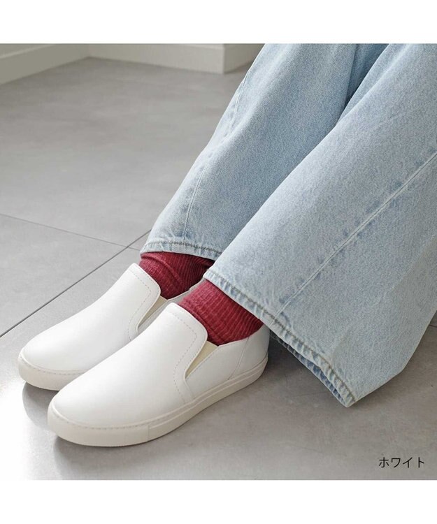 Pointer 本革スライドオンスリッポン ホワイト