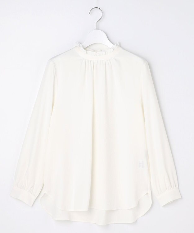 ANY SIS フリルネックスタンド ブラウス オフ