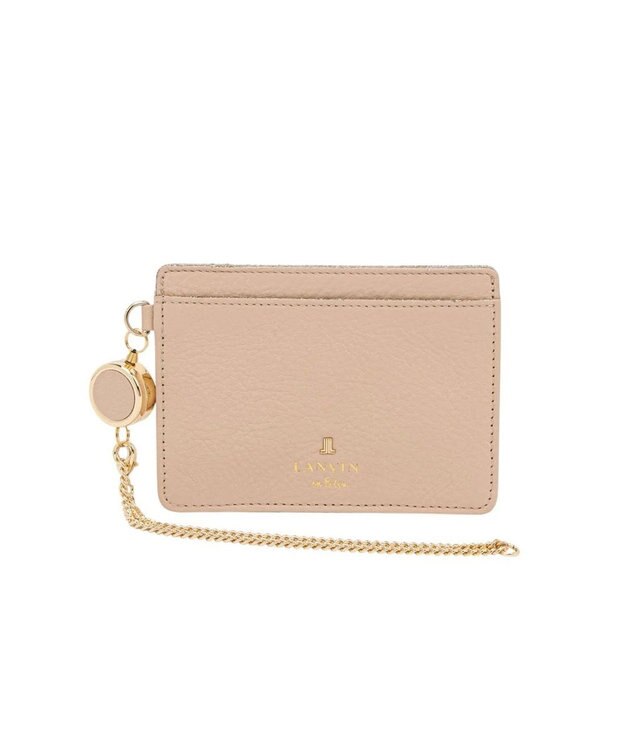 LANVIN en Bleu メラニー リール付きパスケース ピンクベージュ