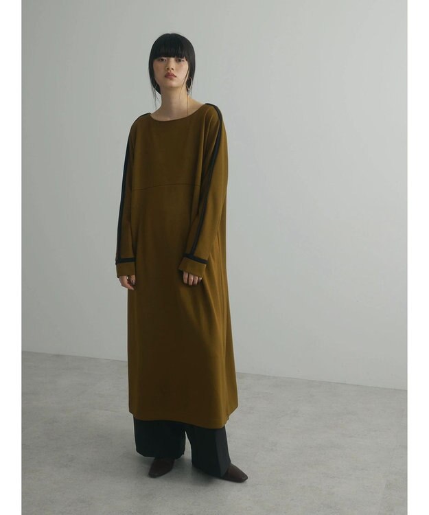 Green Parks armonia．ダンボール配色ワンピース Khaki