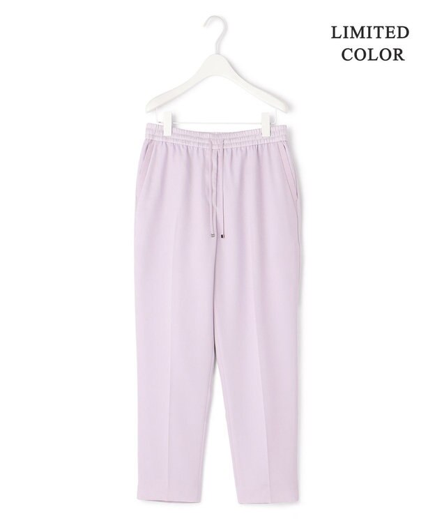 ICB 【新色追加・接触冷感・UVケア・速乾・洗える】FluidBackSatin ドロストパンツ パールグレー系［WEB限定］