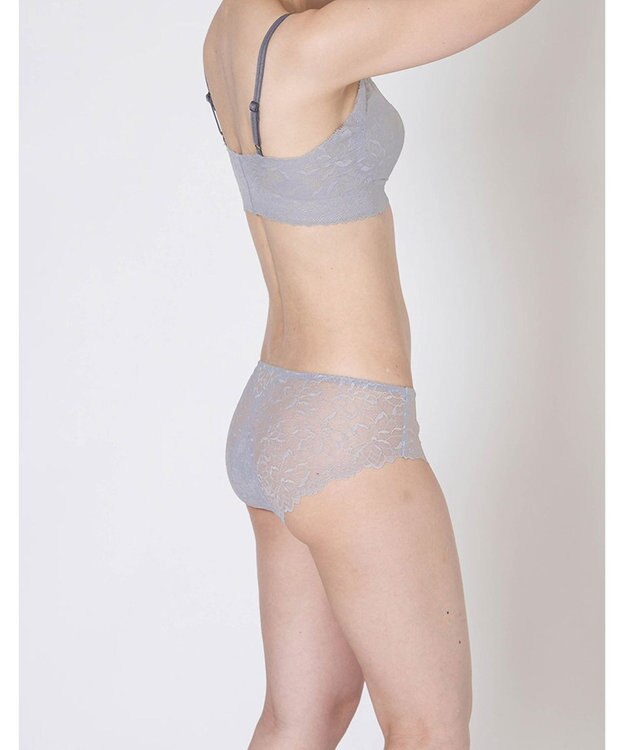 WACOAL サニタリーショーツ 【GOCOCi ゴコチ】 「普通~多い日」に対応 後ろまでしっかりカバー 羽付きナプキン対応 総レース 生理用ショーツ はきこみ丈あさめ レディース PGG198 /ワコール グレー