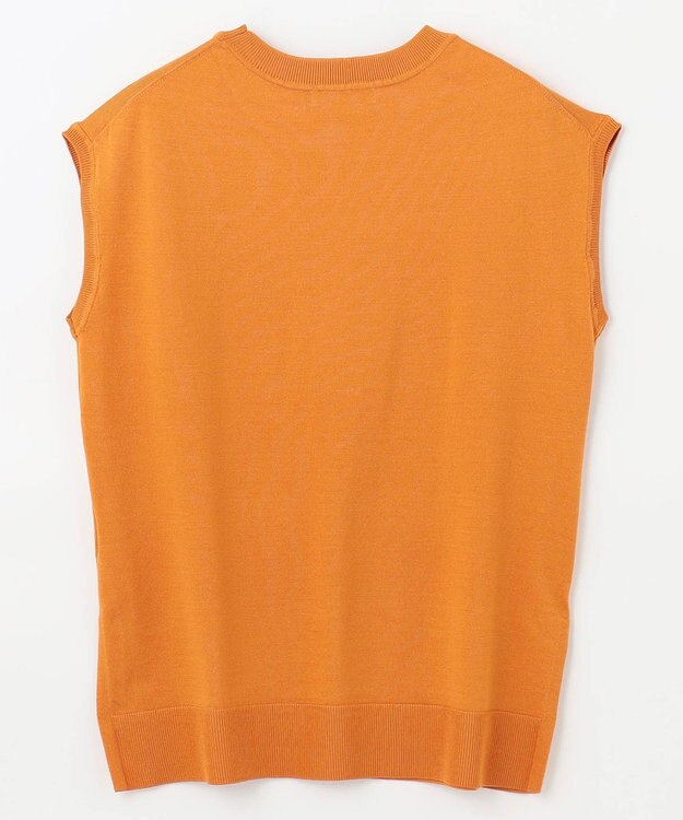 ANY 【洗濯機可】フレンチスリーブニットプルオーバー オレンジ