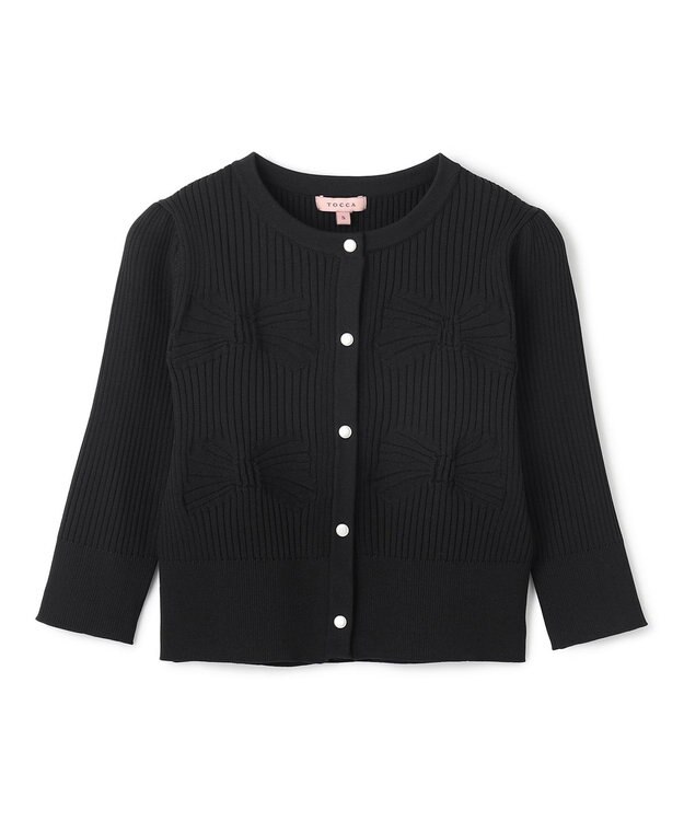 TOCCA RIBBON HIDE&SEEK カーディガン ブラック系
