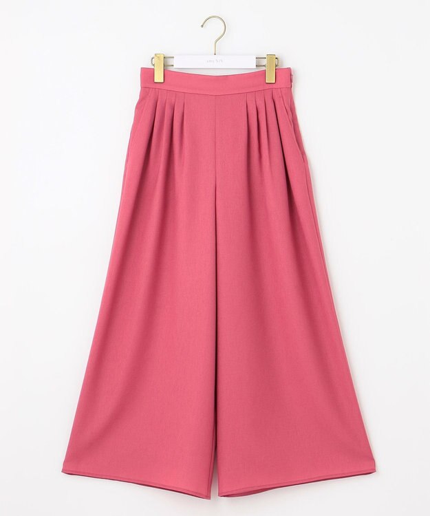 ANY SIS L 【接触冷感・UVカット・速乾】スムージーポリエステルタックフレア パンツ レッド