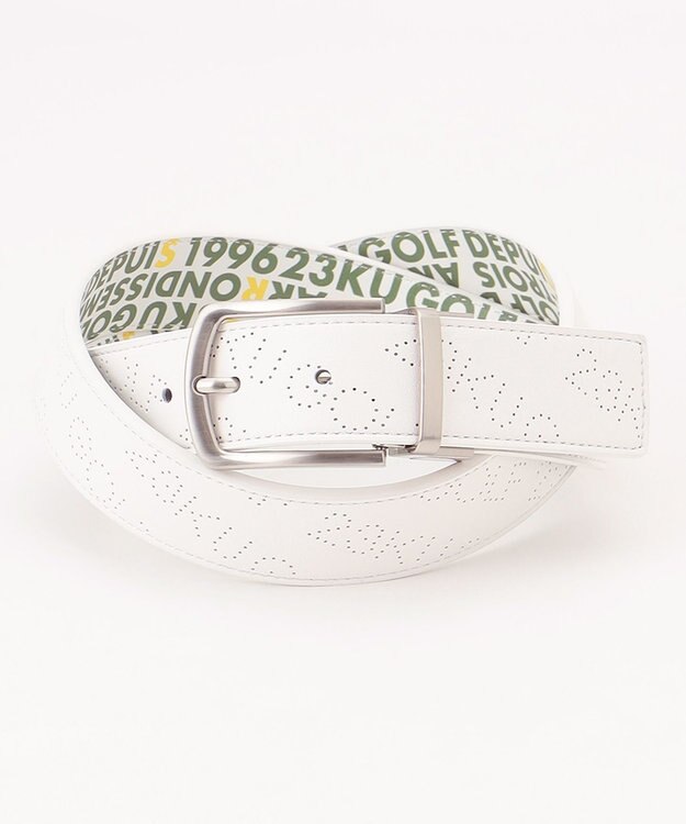 23区GOLF 【MEN】リバーシブルベルト ホワイト系