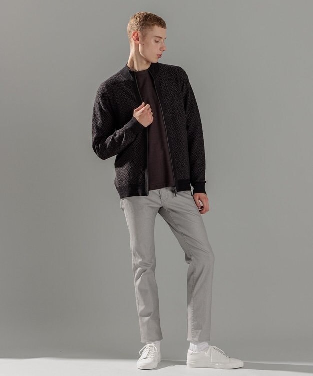 JOSEPH HOMME ブラッシュジャガード　クルーネック長袖Tシャツ グレー系