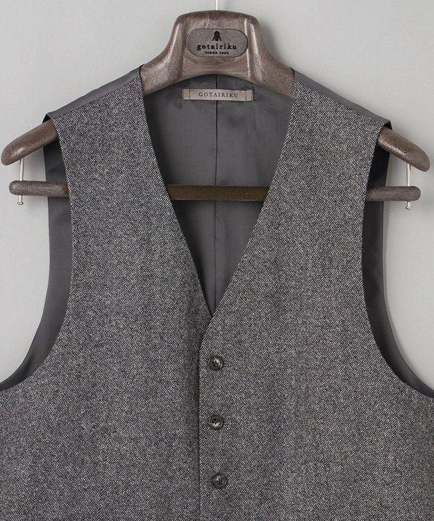 GOTAIRIKU RENEWOOL_CASHMEREベスト ライトグレー系8