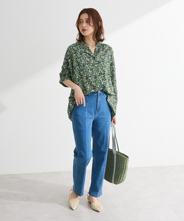 Green Parks 接触冷感ストレッチスキニーパンツ Indigo