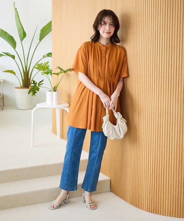 Green Parks 接触冷感ストレッチスキニーパンツ Indigo