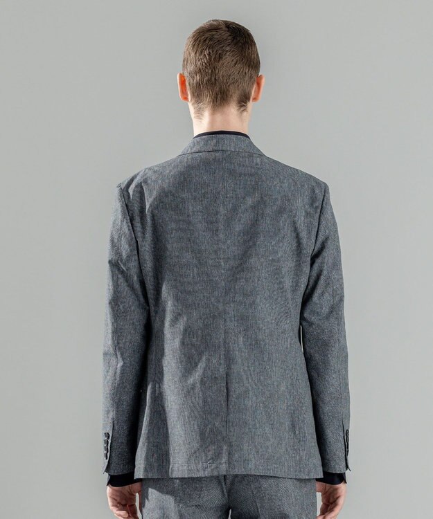 JOSEPH HOMME 新型・新柄【洗える/ストレッチ/シワになりにくい/セットアップ対応可】クールドッツストレッチ 　ジャケット ライトグレー系