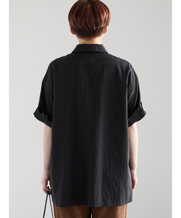 Te chichi Wポケット5分袖オーバーシャツ《2026 SUMMER LOOK item》 ブラック