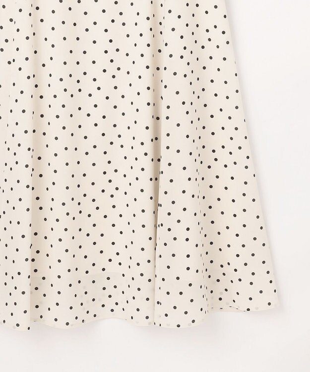 組曲 ドットジョーゼットプリント ワンピース アイボリー系5