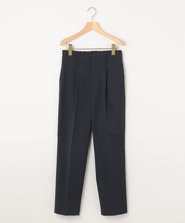 組曲 【ストレッチ・イージーケア】ハイウエストチノ パンツ ネイビー系