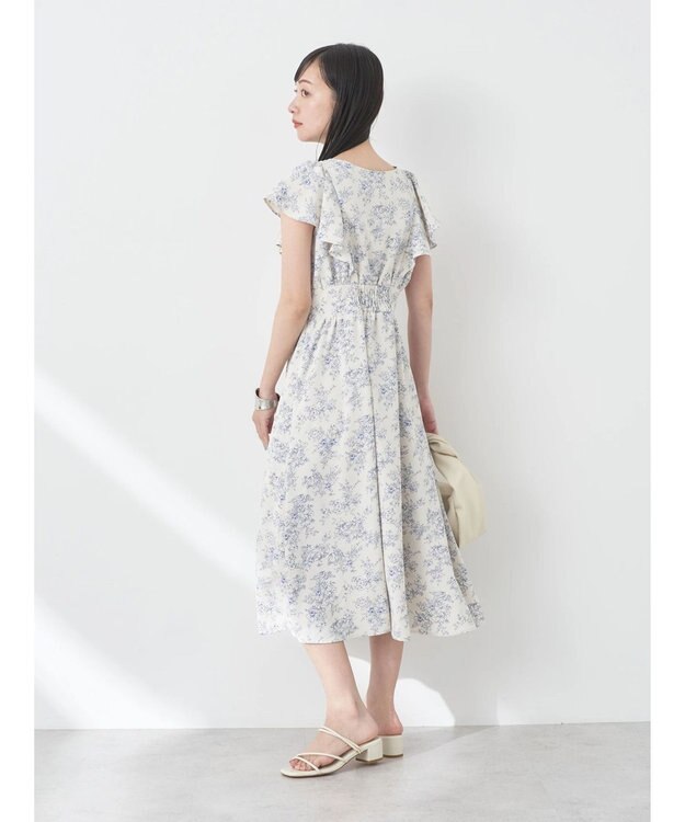 earth music&ecology フラワーフレアワンピース Ivory