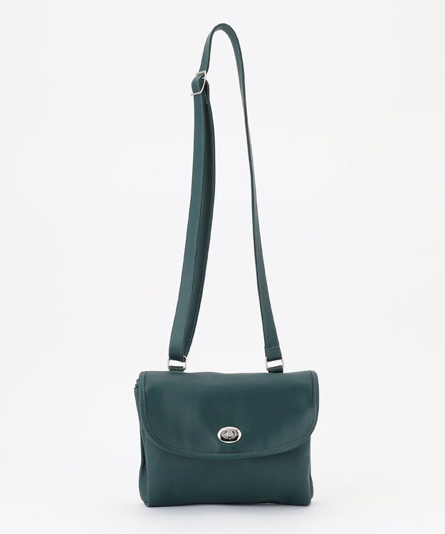 YUSHI Bon chic - SHOULDERBAG 革のショルダーバッグ ブルー