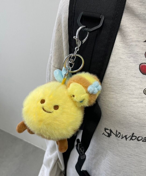 WEGO にこにこみつばちぬいぐるみキーホルダー 柄3