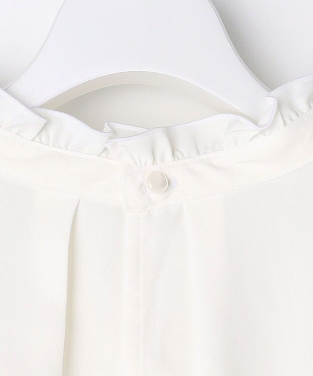 ANY SIS フリルネックスタンド ブラウス オフ