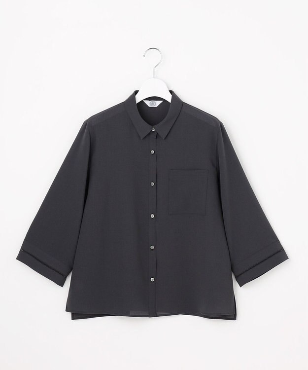 J.PRESS LADIES トロピカルボイル シャツ ブラウス スレート系