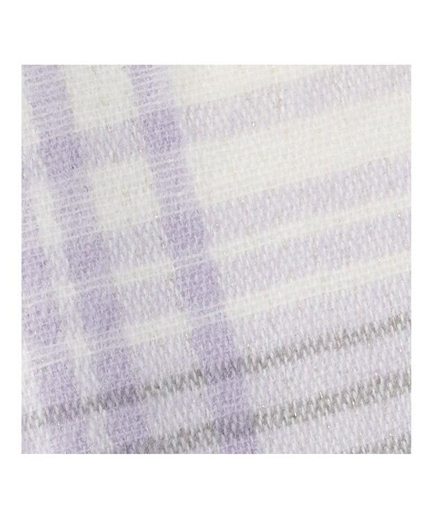 MOONBAT estaa パフィーラメストール グラデーションチェック／手洗い可 ラベンダー