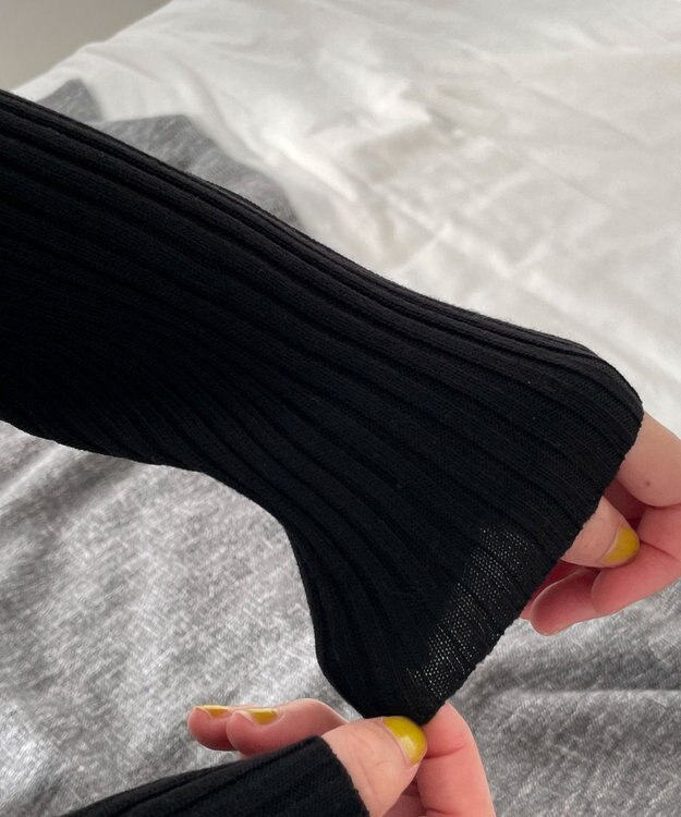 WEGO リブハイネックショートニット ブラック