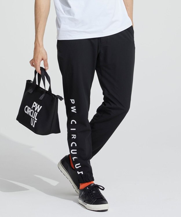 PW CIRCULUS GOLF【UNISEX】【ストレッチ/ドライ】ロゴ ジョガーパンツ ブラック系