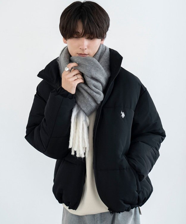 WEGO 【WEB限定/Sサイズ新登場/お気に入り登録者数5万人越えの大人気アイテム】U.S. POLO ASSN.別注パデッドジャケット ブラック