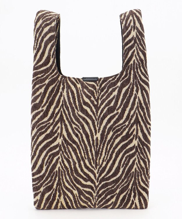 ICB 【WEB限定カラーあり】2WAYエコバッグ 起毛ゼブラブラウン系［WEB限定］