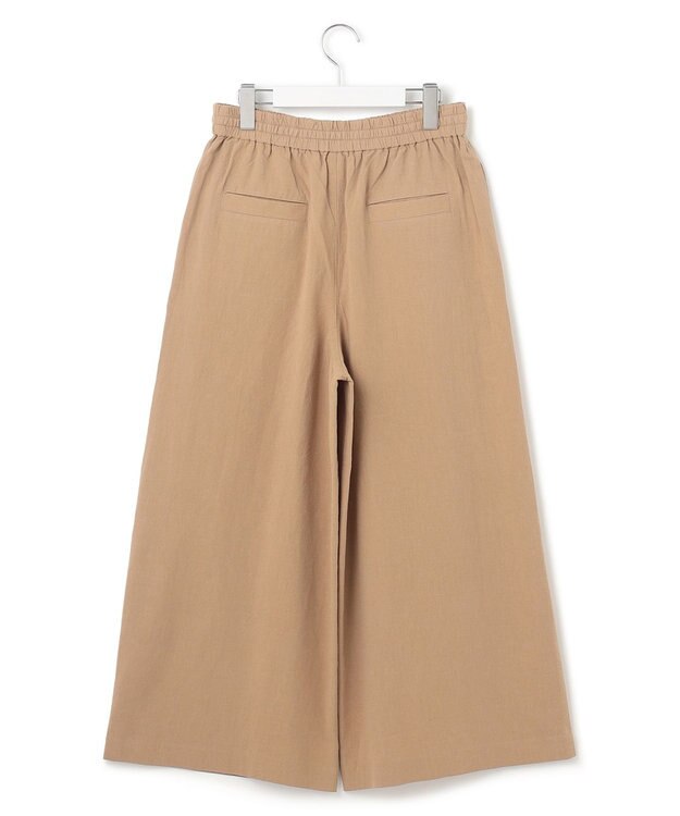 J.PRESS YORK STREET 【WOMEN】ワンウォッシュリネンコットン ワイドパンツ ベージュ系