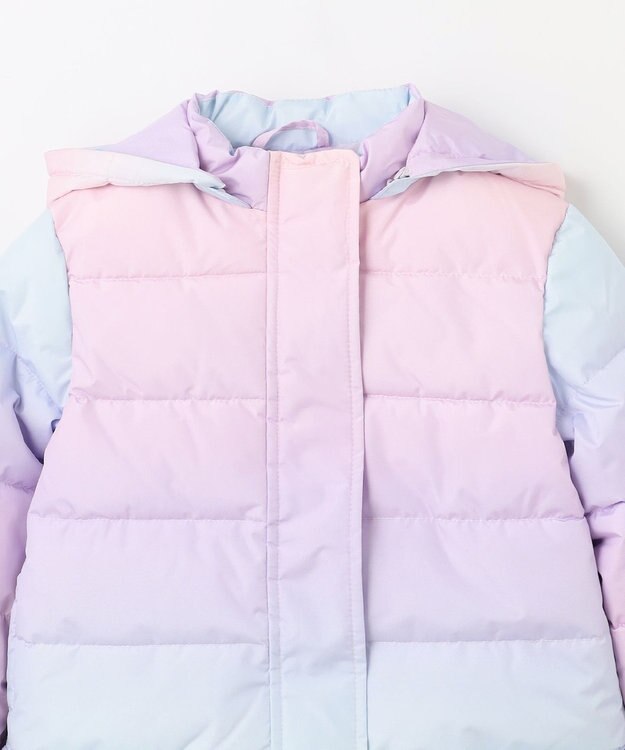 ANY KIDS 【洗濯機OK】中綿リボンコート レインボー