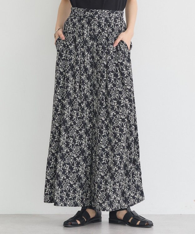 earth music&ecology マットサテンスカーチョ Flower