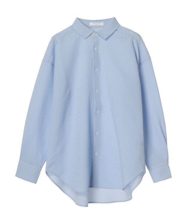 Green Parks ゆったりサッカーシャツ Sax