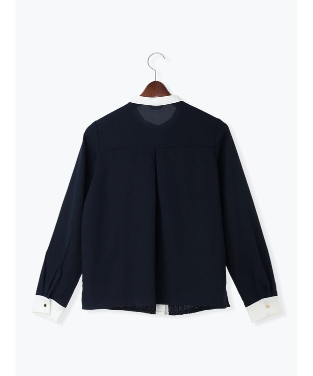 Te chichi フロントレースブラウス ネイビー