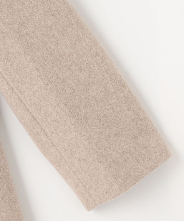 J.PRESS LADIES 【WEB限定カラーあり】ブレンドビーバー ノーカラー コート ベージュ系