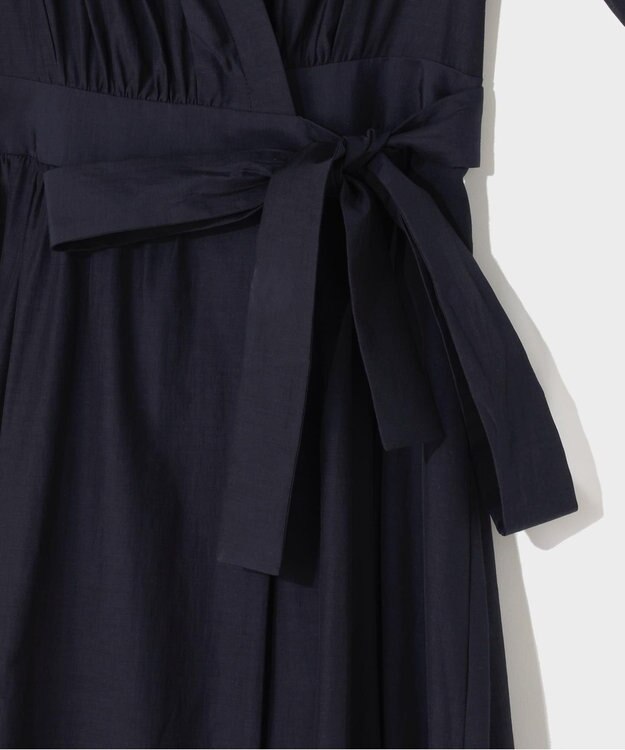 GRACE CONTINENTAL カシュクールシャツワンピース ネイビー