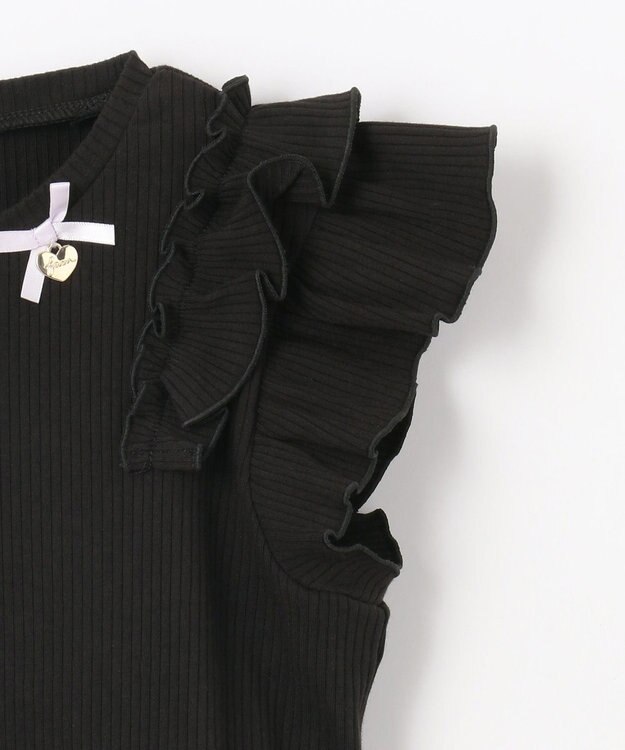 ANY KIDS チェック ドッキングワンピース ブラック