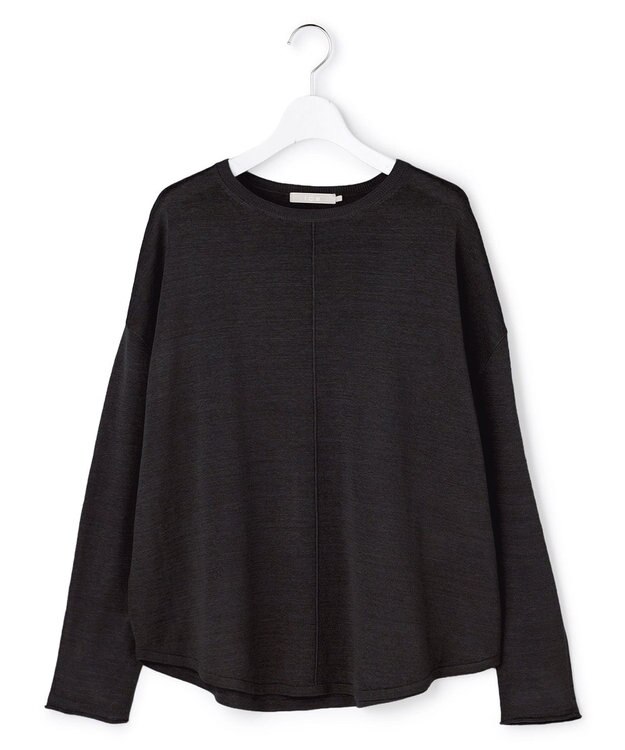 ICB 【先行予約】リネンレーヨンハイゲージ プルオーバーニット チャコール