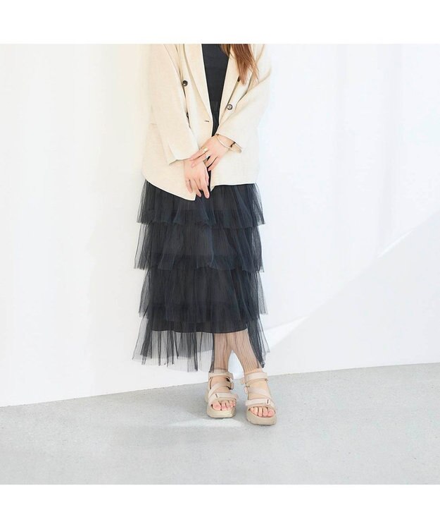 MODE ET JACOMO <noyau>トリプルベルクロ厚底スポーツサンダル ベージュ