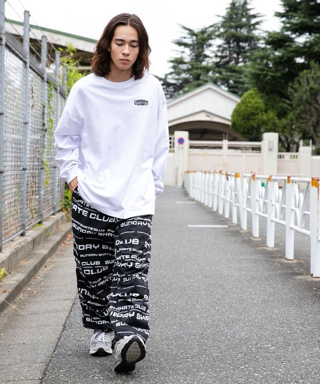 WEGO 【ウエストゴム/手洗い可】ナイロン　トラックパンツ 柄2