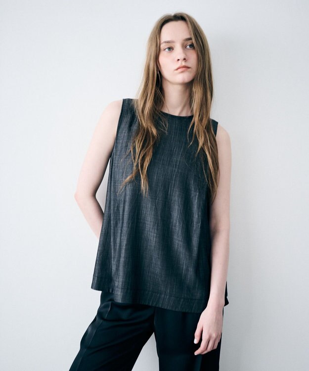 uncrave リヨセルデニム ノースリーブブラウス ブラック