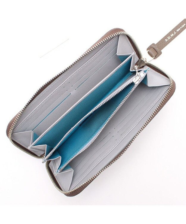 A.D.M.J. 【牛革】モーツァルト クリスタルソーイング ラウンドウォレット MAL