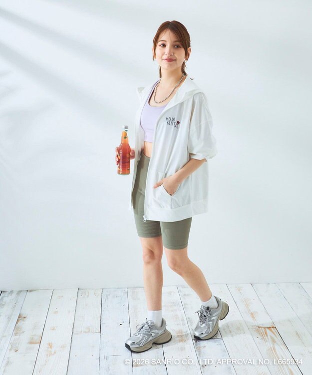 OP／FILA 【Ocean Pacific×ハローキティ】ラッシュパーカー ホワイト