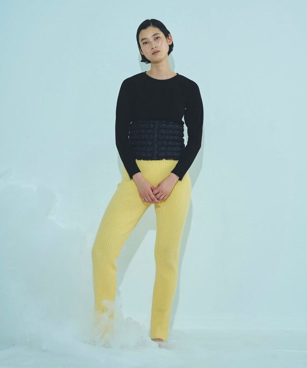 KWD 【日本製】DOWN WAIST WARMER グリーンダウン ダウンウエストウォーマー ブラック