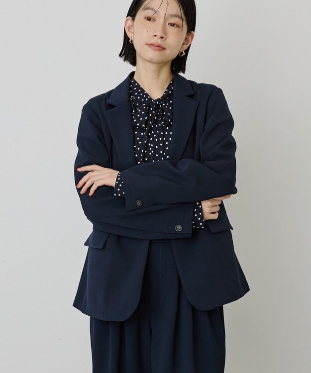 AMERICAN HOLIC 【イージーケア】テーラードジャケット Navy