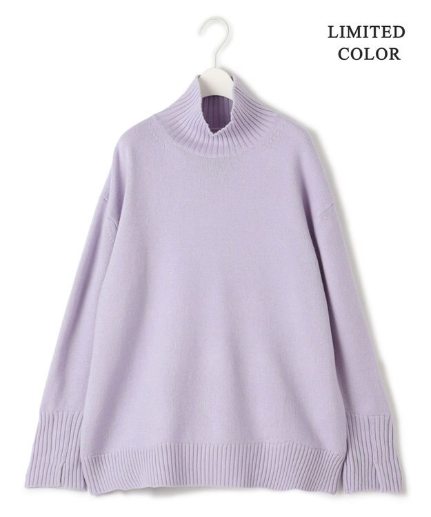 ICB 【新色追加・WEB限定カラーあり】 ソフトカシミヤミックス ハイネックニット ライラック系［WEB限定］