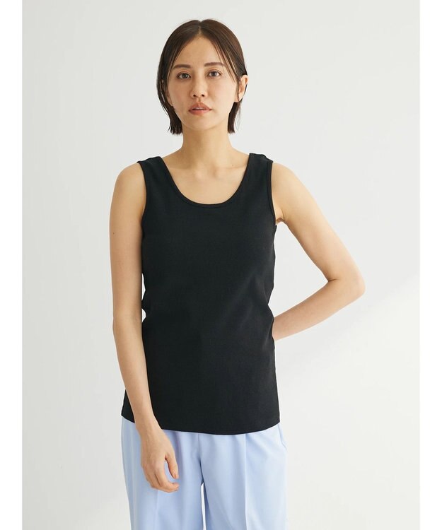 Green Parks BESTPRICE 2WAYリブタンクトップ Black