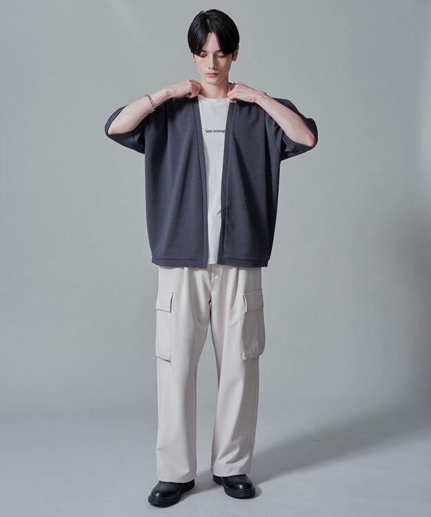 WEGO 【２点SET】アンサンブルカーディガン（5S） ブラック中濃色