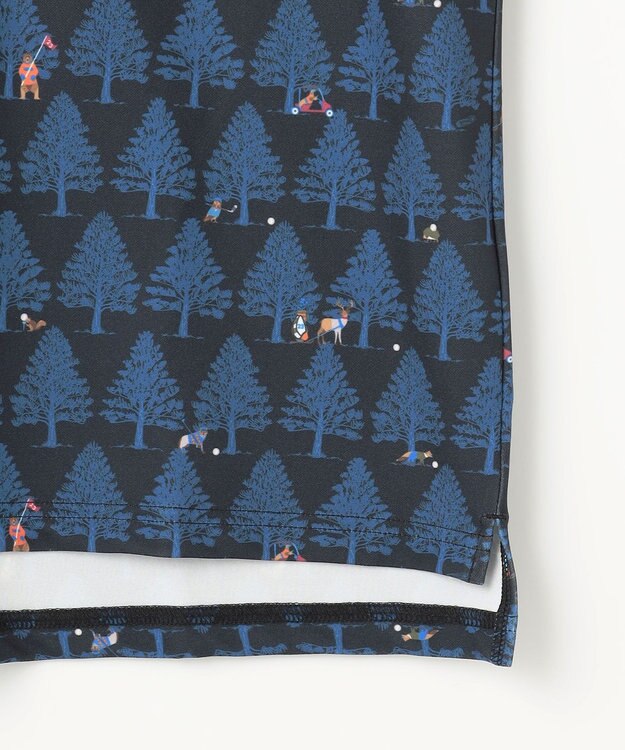 23区GOLF 【MEN/キングサイズ】白夜ゴルフ柄 長袖シャツ ネイビー系5