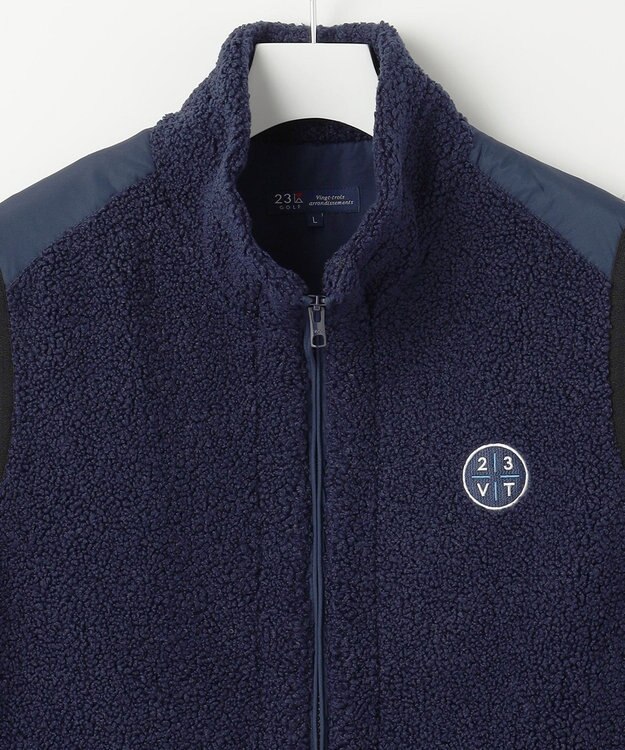 23区GOLF 【MEN】ボアフリース ベスト ネイビー系