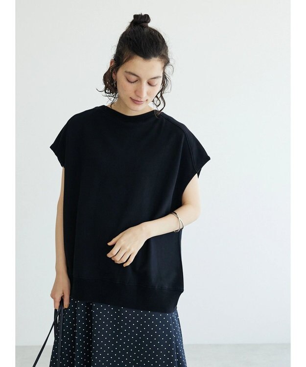 CRAFT STANDARD BOUTIQUE ミニ裏毛　パウダー加工　２ｗａｙクラックＰＴベスト Black